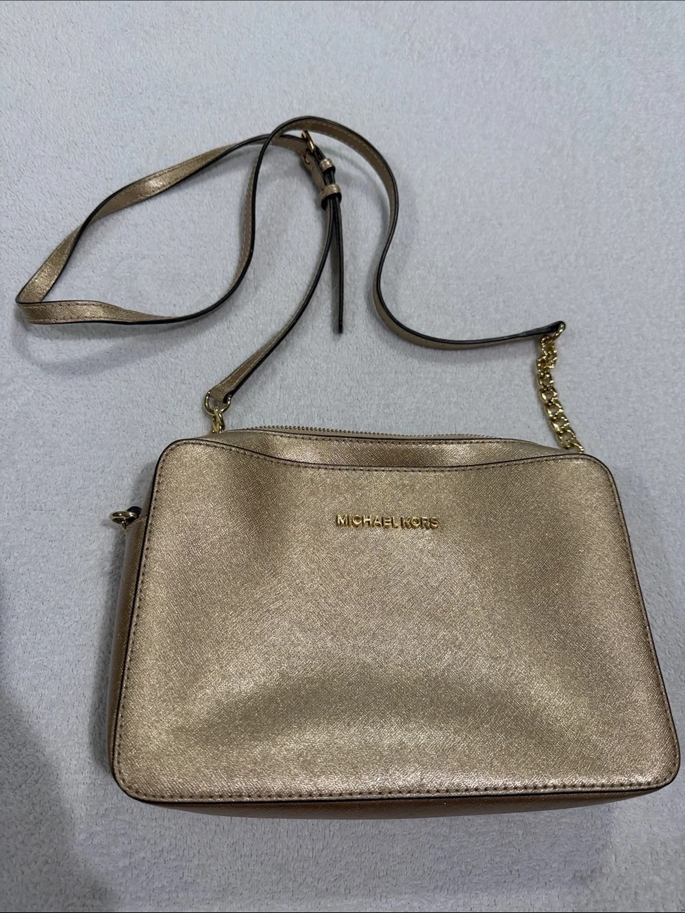 MICHAEL KORS Metallic Gold Crossbody Bag